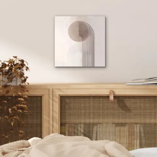 Minimalistisch - Cirkel - Lichtgrijs aluminium wit klein -sfeer3
