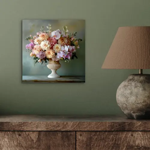 Orchidee - Boeket - Vaas - Bloemen aluminium wit klein -sfeer2