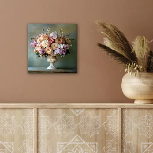 Orchidee - Boeket - Vaas - Bloemen aluminium wit klein -sfeer4