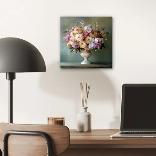 Orchidee - Boeket - Vaas - Bloemen aluminium wit klein -sfeer5