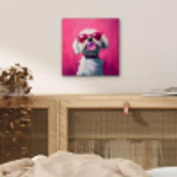 Pink - Hond - Bubbel aluminium wit klein -sfeer3