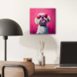 Pink - Hond - Bubbel aluminium wit klein -sfeer5