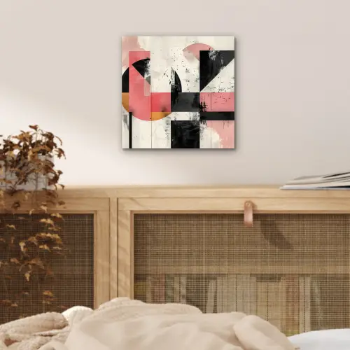 Roze - Abstract - Aesthetic - Modern - Vormen aluminium wit klein -sfeer3