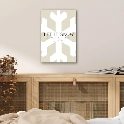 Sneeuw - Japandi - Winter - Decoratie aluminium wit klein -sfeer3