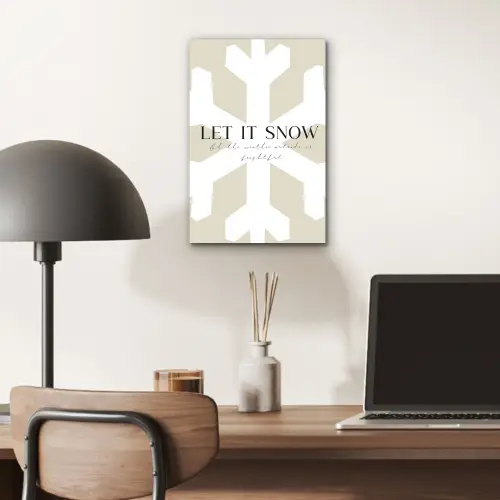 Sneeuw - Japandi - Winter - Decoratie aluminium wit klein -sfeer5