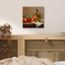 Tomaten - Olijfolie - Stilleven aluminium wit klein -sfeer3