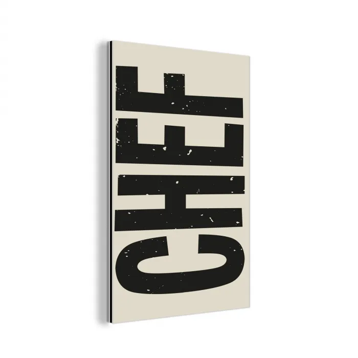 Vintage - Chef - Japandi - Zwart aluminium wit klein -3d