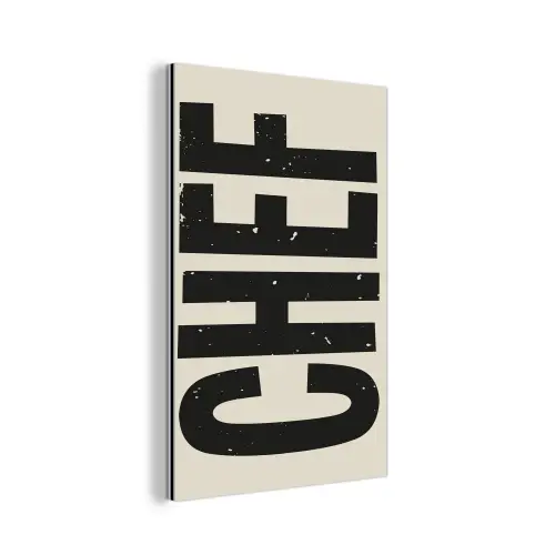 Vintage - Chef - Japandi - Zwart aluminium wit klein -3d