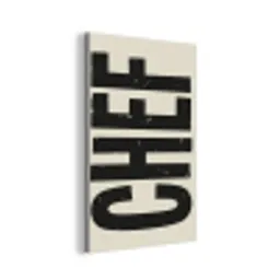 Vintage - Chef - Japandi - Zwart aluminium wit klein -3d