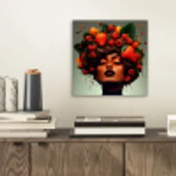 Vrouw - Chocolade - Frambozen - Aardbeien - Koekjes aluminium wit klein -sfeer1