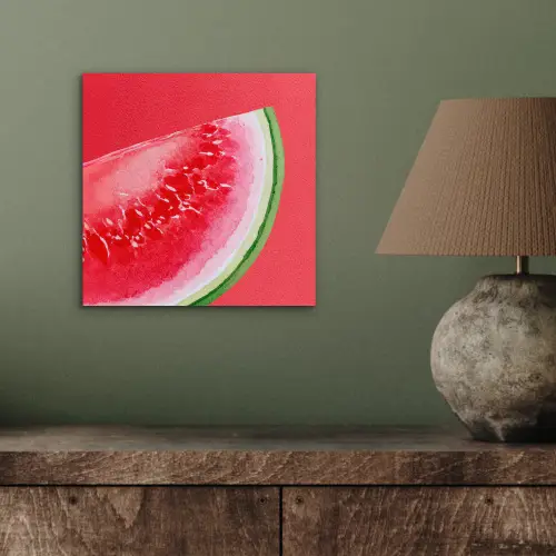 Watermeloen - Rood - Zomers aluminium wit klein -sfeer2