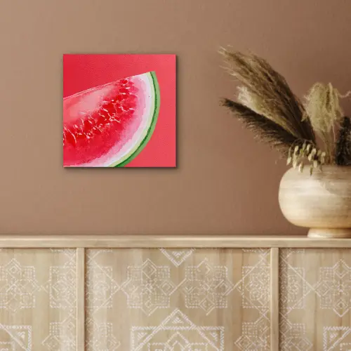 Watermeloen - Rood - Zomers aluminium wit klein -sfeer4