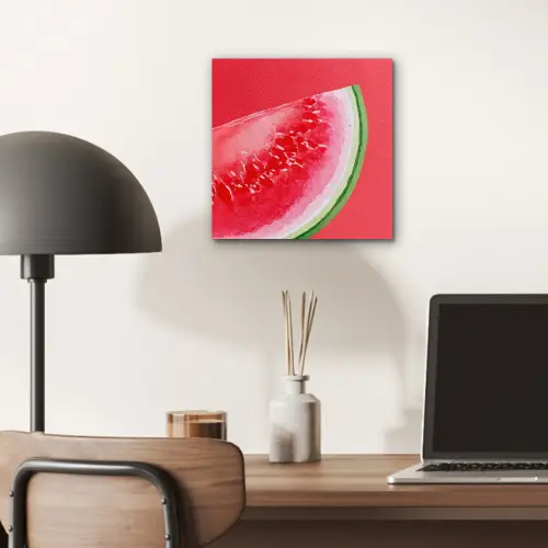 Watermeloen - Rood - Zomers aluminium wit klein -sfeer5