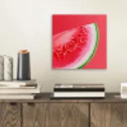 Watermeloen - Rood - Zomers aluminium wit klein -sfeer1
