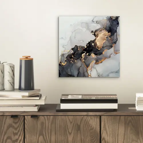 Zwart - Marmer - Luxe - Goud aluminium wit klein -sfeer1