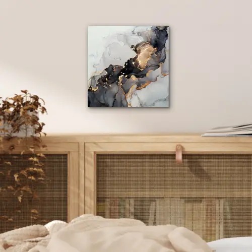 Zwart - Marmer - Luxe - Goud aluminium wit klein -sfeer3