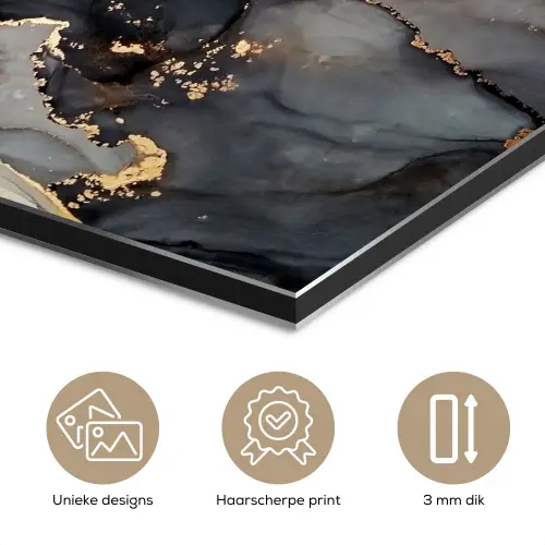 Zwart - Marmer - Luxe - Goud aluminium wit klein -closeup_NL