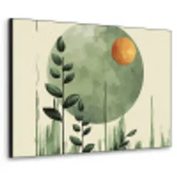 Abstract - Natuur - Kunst - Zon - Modern Textielframe zwart klein -3d