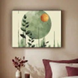 Abstract - Natuur - Kunst - Zon - Modern Textielframe - compleet frame klein -sfeer1