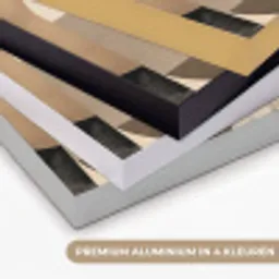 Abstract - Vormen - Modern - Beige Textielframe zwart klein -USP_kleurenNL