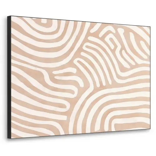 Beige - Aardspatroon Textielframe - compleet frame klein -3d