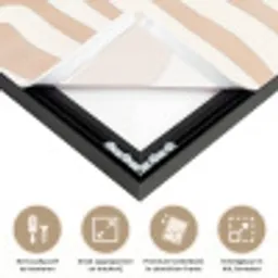 Beige - Aardspatroon Textielframe zwart klein -USP_feed_closeupNL