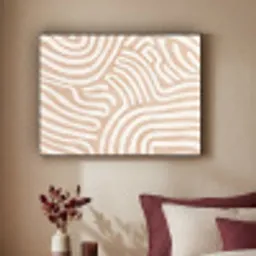 Beige - Aardspatroon Textielframe - compleet frame klein -sfeer1