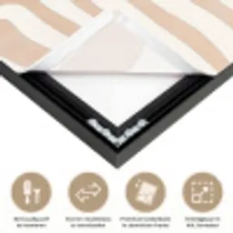 Beige - Aardspatroon Textielframe zwart klein -USP_closeupNL