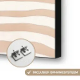 Beige - Aardspatroon Textielframe zwart klein -USP_ophangsysteemNL