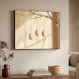 Beige - Paastak - Eieren Textielframe zwart klein -sfeer3