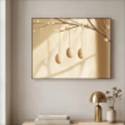 Beige - Paastak - Eieren Textielframe zwart klein -sfeer2