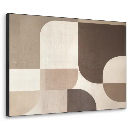 Geometrisch - Geweven structuur - Modern Textielframe - compleet frame klein -3d