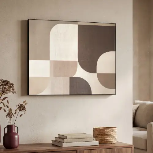 Geometrisch - Geweven structuur - Modern Textielframe - compleet frame klein -sfeer3