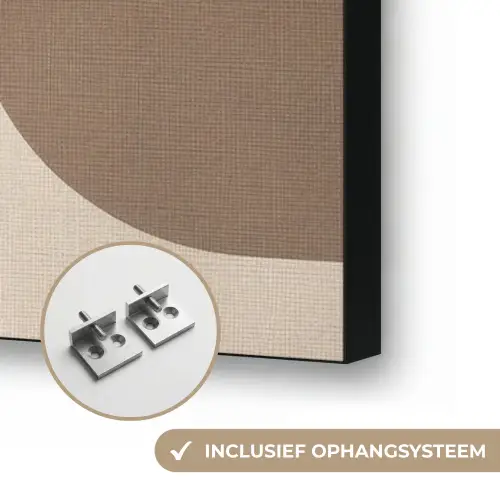 Geometrisch - Geweven structuur - Modern Textielframe zwart klein -USP_ophangsysteemNL