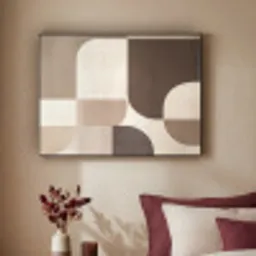 Geometrisch - Geweven structuur - Modern Textielframe - compleet frame klein -sfeer1