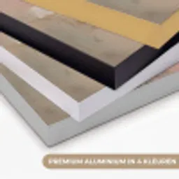 Kunst - Abstract - Beige - Verf Textielframe zwart klein -USP_kleurenNL