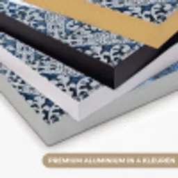 Meisje met de parel - Johannes Vermeer - Delfts blauw Textielframe zwart klein -USP_kleurenNL