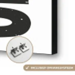 Retro - Cheers - Zwart - Decoratie Textielframe zwart klein -USP_ophangsysteemNL