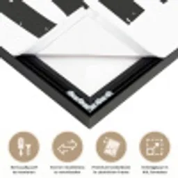 Retro - Cheers - Zwart - Decoratie Textielframe zwart klein -USP_closeupNL