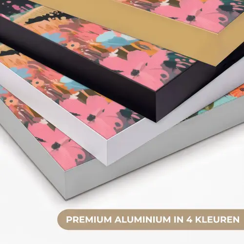 Rivier - Diepte - Bloemen Textielframe zwart klein -USP_kleurenNL