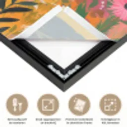 Rivier - Diepte - Bloemen Textielframe zwart klein -USP_feed_closeupNL