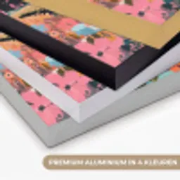 Rivier - Diepte - Bloemen Textielframe zwart klein -USP_kleurenNL