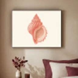 Schelp - Roze - Structuur Textielframe zwart klein -sfeer1