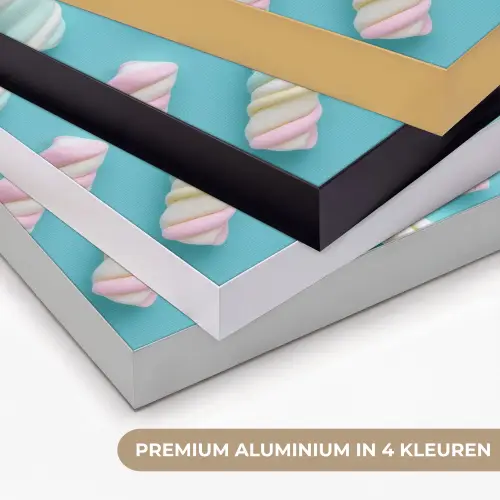 Spekjes - Pastel - Snoep - Blauw Textielframe zwart klein -USP_kleurenNL