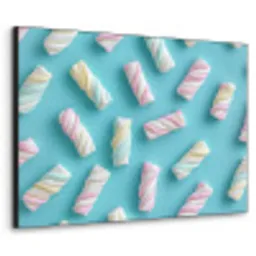Spekjes - Pastel - Snoep - Blauw Textielframe - compleet frame klein -3d