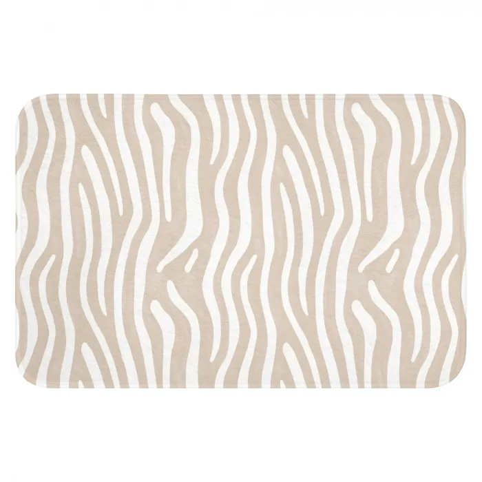 Abstract - Zebra - Beige Badmat klein 997 -3d