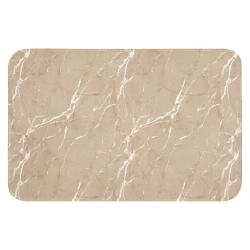 Beige - Marmer - Organisch - Wit Badmat klein 997 -3d