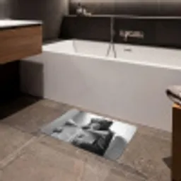 Chimpansee - Aap - Krant - WC - Humor Badmat klein -sfeer3