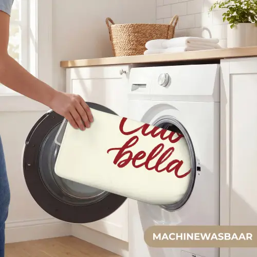 Ciao bella - Rood - Wit - Minimalistisch Badmat klein -USP_WasbaarNL