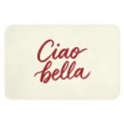 Ciao bella - Rood - Wit - Minimalistisch Badmat klein -3d